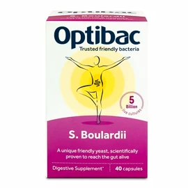 Optibac Saccharomyces Boulardii (Probiotika při průjmu) 40 kapslí