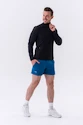 Pánská bunda Nebbia  Long sleeved w hoodie Sporty Zipper Jacket with side pockets “Control” 332 black