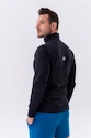 Pánská bunda Nebbia  Long sleeved w hoodie Sporty Zipper Jacket with side pockets “Control” 332 black