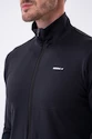 Pánská bunda Nebbia  Long sleeved w hoodie Sporty Zipper Jacket with side pockets “Control” 332 black