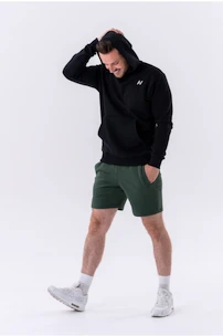 Pánská mikina Nebbia  Pull-over Hoodie with a Pouch Pocket 331 black