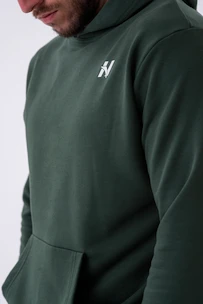 Pánská mikina Nebbia  Pull-over Hoodie with a Pouch Pocket 331 dark green XL