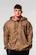 Pánská mikina Nebbia  Washed-off Zip Up Hoodie GYM BRO Light Brown