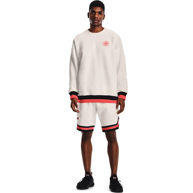 Pánská mikina Under Armour  RIVAL FLC ALMA MATER CREW white XL
