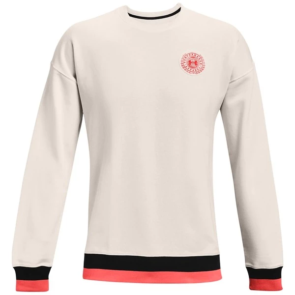 Pánská mikina Under Armour  RIVAL FLC ALMA MATER CREW white XL