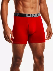 Pánské boxerky Under Armour  Charged Cotton 6in 3Pack Red  S