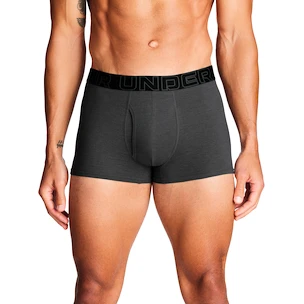 Pánské boxerky Under Armour Perf Cotton Solid 3in 3Pack Castlerock Heather