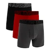 Pánské boxerky Under Armour Perf Cotton Solid 6in 3Pack Castlerock Heather