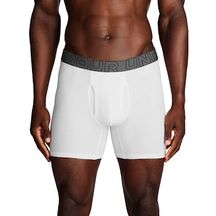 Pánské boxerky Under Armour Perf Cotton Solid 6in 3Pack White