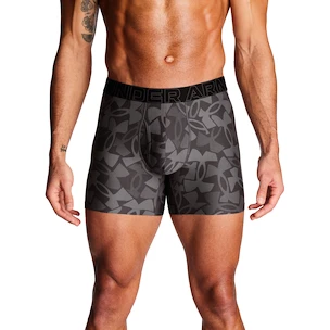 Pánské boxerky Under Armour Perf Tech Print 6in 3Pack Castlerock Heather