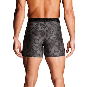 Pánské boxerky Under Armour Perf Tech Print 6in 3Pack Castlerock Heather
