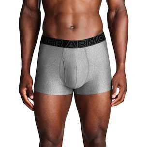 Pánské boxerky Under Armour Perf Tech Solid 3in 3Pack Steel Heather