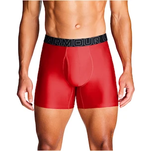Pánské boxerky Under Armour Perf Tech Solid 6in 3Pack Red