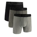 Pánské boxerky Under Armour Perf Tech Solid 6in 3Pack Steel Heather