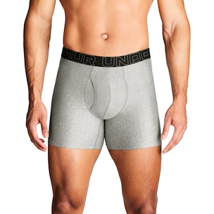 Pánské boxerky Under Armour Perf Tech Solid 6in 3Pack Steel Heather
