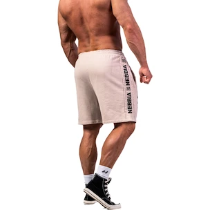 Pánské šortky Nebbia NEBBIA x OLYMPIA Washed Sweat Shorts LEGEND 786 light grey XL