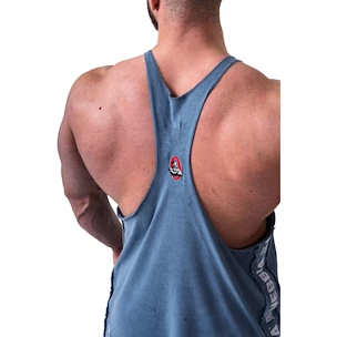 Pánské tílko Nebbia NEBBIA x OLYMPIA Washed Muscle Back Stringer GOLDEN AGE 791 blue