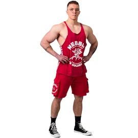 Pánské tílko Nebbia NEBBIA x OLYMPIA Washed Muscle Back Stringer GOLDEN AGE 791 red