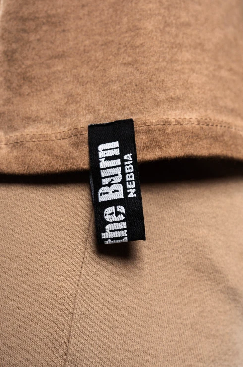 Pánské tílko Nebbia  Washed-off Oversized Stringer MAX OUT 359 Light Brown