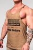 Pánské tílko Nebbia  Washed-off Oversized Stringer MAX OUT 359 Light Brown