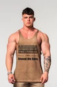 Pánské tílko Nebbia  Washed-off Oversized Stringer MAX OUT 359 Light Brown