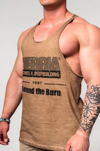 Pánské tílko Nebbia  Washed-off Oversized Stringer MAX OUT 359 Light Brown