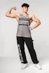 Pánské tílko Nebbia  Washed-off Oversized Stringer MAX OUT 359 Light Grey
