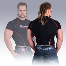 Pánské tričko MadMax MSW901 Black/Red