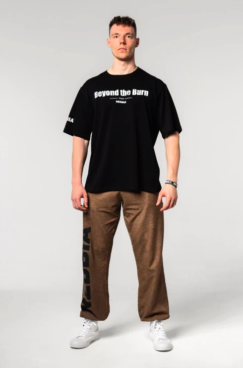 Pánské tričko Nebbia  Heavyweight Cotton Oversized T-shirt GRIND Black