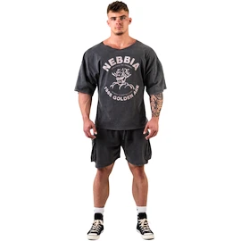 Pánské tričko Nebbia NEBBIA x OLYMPIA Washed Rag Top GOLDEN AGE 788 black