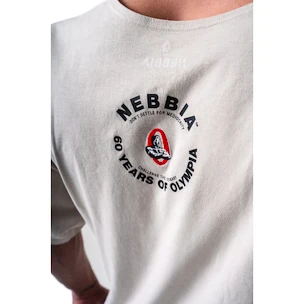 Pánské tričko Nebbia NEBBIA x OLYMPIA Washed Rag Top GOLDEN AGE 788 light grey
