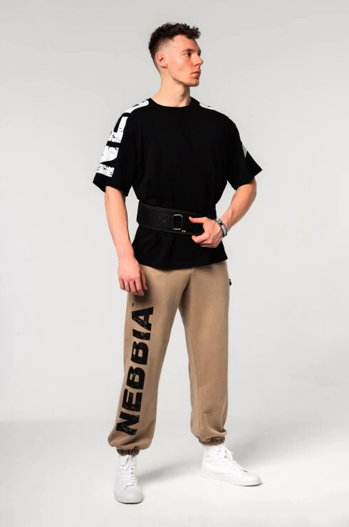 Pánské tričko Nebbia  Oversized T-shirt LIFTING CLUB Black