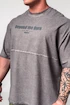 Pánské tričko Nebbia  Washed-off Oversized Heavyweight Cotton T-shirt NO SHORTCUTS 369 Light Grey
