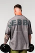Pánské tričko Nebbia  Washed-off Oversized Heavyweight Cotton T-shirt NO SHORTCUTS 369 Light Grey