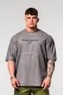 Pánské tričko Nebbia  Washed-off Oversized Heavyweight Cotton T-shirt NO SHORTCUTS 369 Light Grey