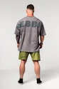 Pánské tričko Nebbia  Washed-off Oversized Heavyweight Cotton T-shirt NO SHORTCUTS 369 Light Grey