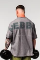 Pánské tričko Nebbia  Washed-off Oversized Heavyweight Cotton T-shirt NO SHORTCUTS 369 Light Grey
