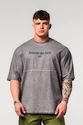 Pánské tričko Nebbia  Washed-off Oversized Heavyweight Cotton T-shirt NO SHORTCUTS 369 Light Grey