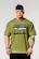 Pánské tričko Nebbia  Washed-off Oversized T-shirt HERITAGE Green
