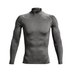 Pánské tričko Under Armour  HeatGear Armour Comp Mock LS Gray