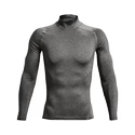 Pánské tričko Under Armour  HeatGear Armour Comp Mock LS Gray