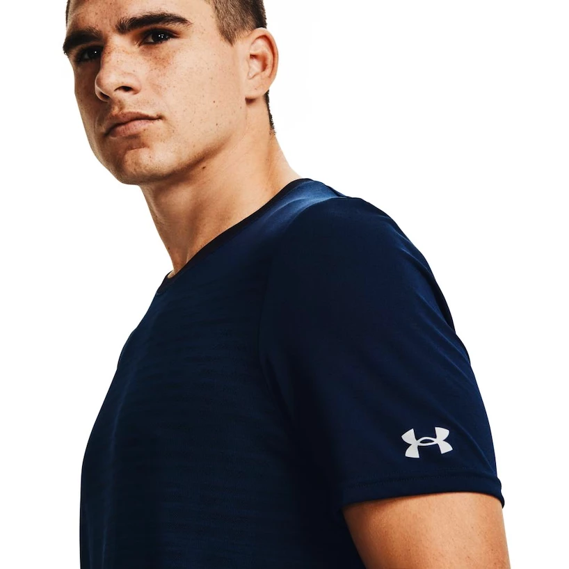 Pánské tričko Under Armour  Seamless Wordmark SS Dark Blue L