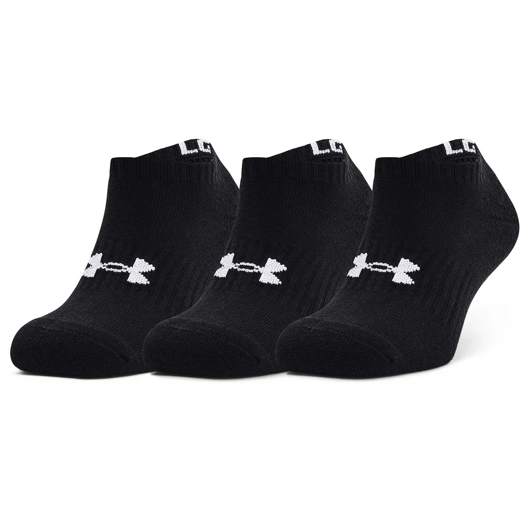 Ponožky Under Armour  Core No Show 3Pk-BLK  XL