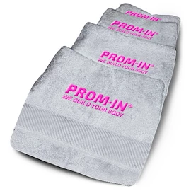 Prom-IN Froté ručník šedá s růžovou výšivkou