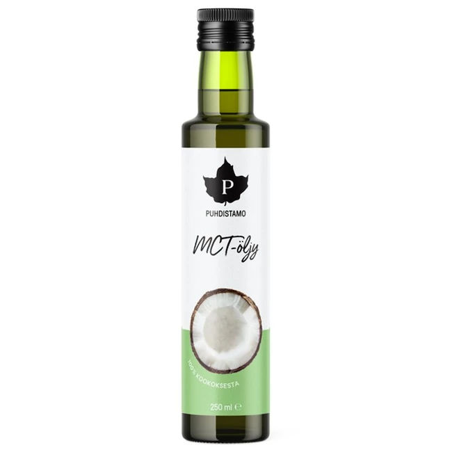 Puhdistamo  MCT Oil (Olej s triglyceridy se středně dlouhým řetězcem) 250 ml
