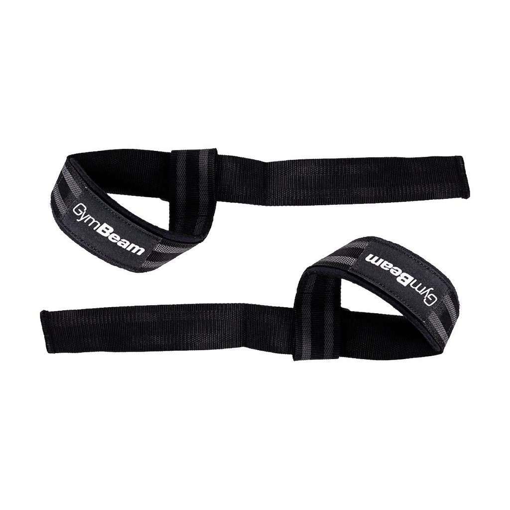 Trhačky GymBeam  Lifting Straps Black & Grey