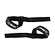 Trhačky GymBeam  Lifting Straps Black & Grey