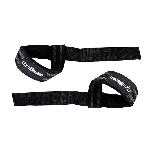 Trhačky GymBeam  Lifting Straps Black & Grey