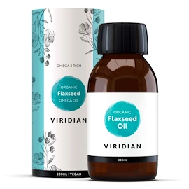 Viridian 100% Organic Golden Flax Seed Oil (Lněný olej) 200 ml