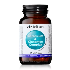 Viridian Chromium & Cinamon Complex (7 Day Sugar Detox) 14 kapslí